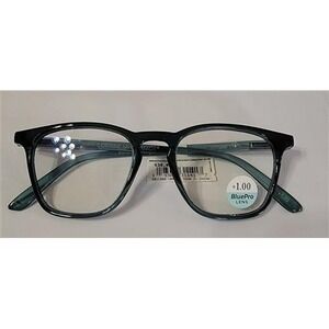 Corinne McCormack Teal Square Colorspex +1.00 Blue-light Reading Glasses #98723
